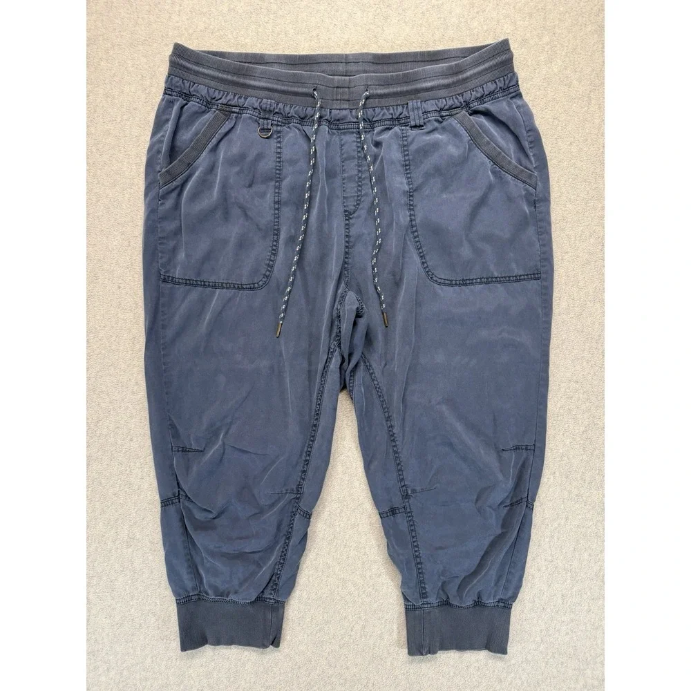 Anthropologie Pilcro Cropped‎ Jogger Pants Blue Womens 2X